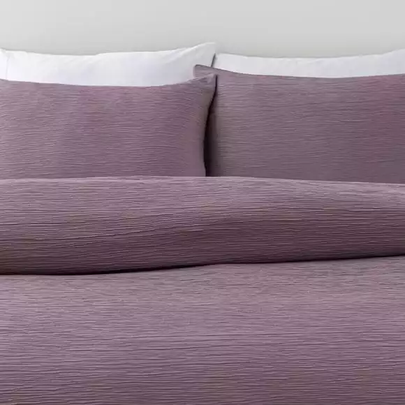 Dunelm Alford Textured Thistle Duvet Cover And Pillowcase Set - Image 2