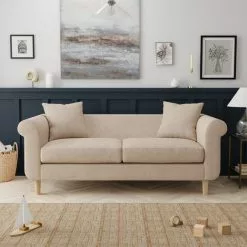Dunelm Florrie 3 Seater Flatweave Sofa