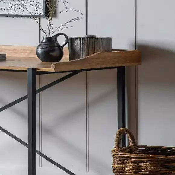 Cedar & Sage Newark Desk, Light Wood Effect - Image 2