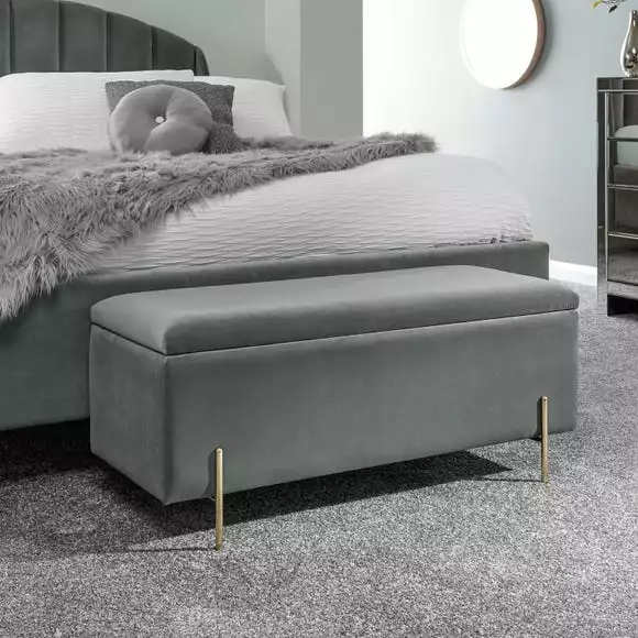 GFW Mystica Velour Ottoman Storage Bench
