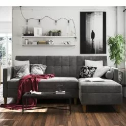 Dorel Hartford Chenille Storage Sofa Bed