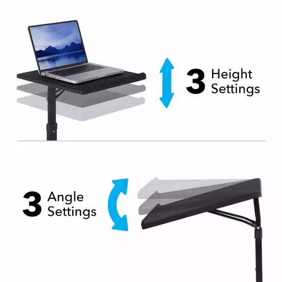 AVF Portable Laptop Side Table, Black - Image 2