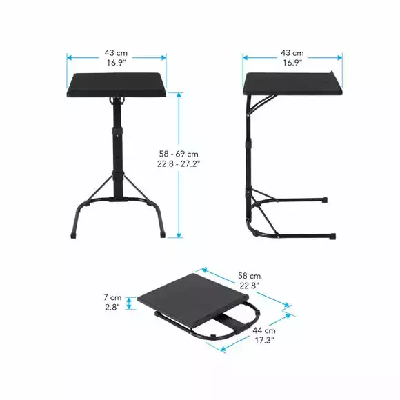 AVF Portable Laptop Side Table, Black - Image 6