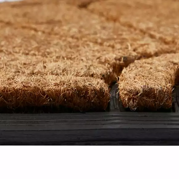 Dunelm Scroll Half Moon Rubber And Coir Doormat - Image 3