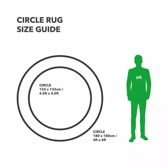 Dunelm Spencer Flatweave Circle Rug - Image 6