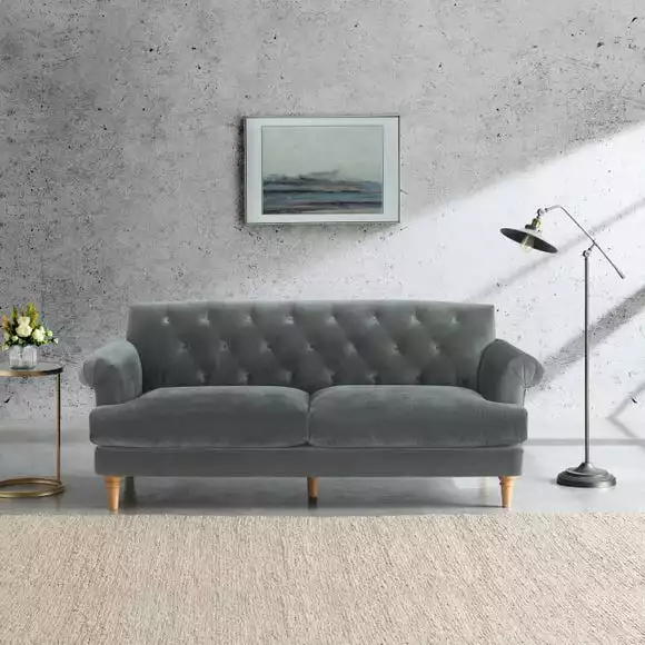 Leader Lifestyle Jazz Velvet 3 Seater Sofa