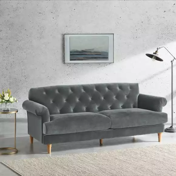 Leader Lifestyle Jazz Velvet 3 Seater Sofa - Image 2