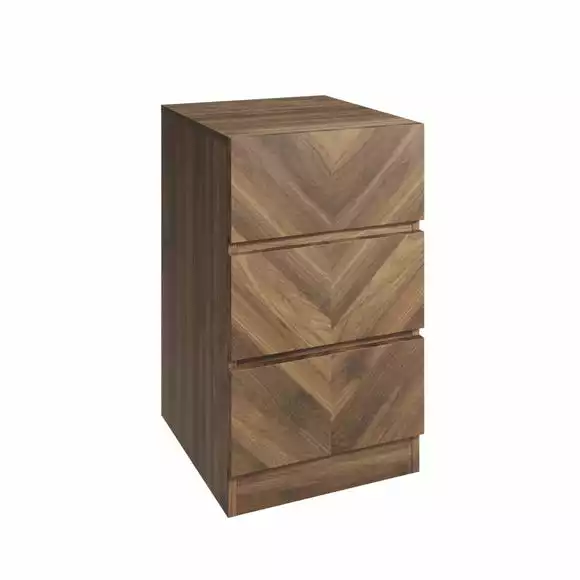 GFW Taranto 3 Drawer Bedside Table