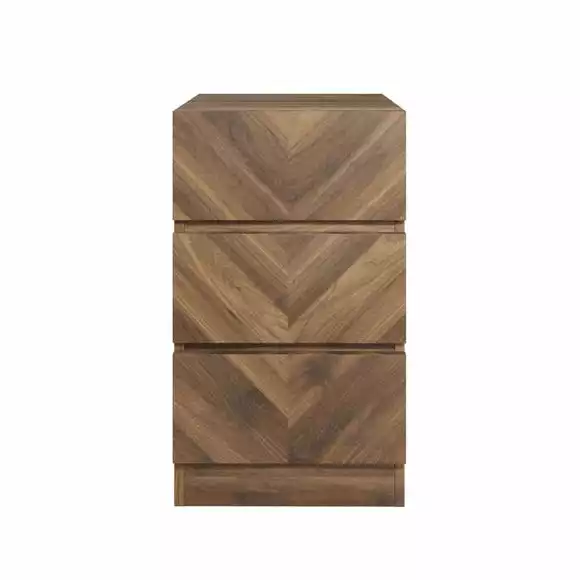 GFW Taranto 3 Drawer Bedside Table - Image 2