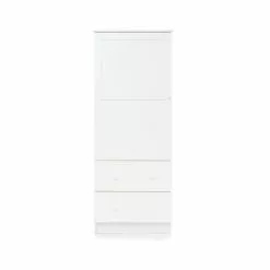 Obaby Single 2 Drawer Wardrobe, White