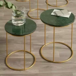 Pacific Lifestyle Pacific Milly Set Of 2 Nest Of Side Tables, Marble