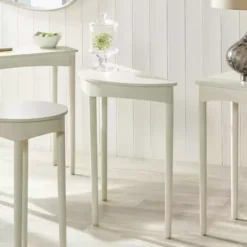 Pacific Lifestyle Pacific Naha Half Moon Console Table, Painted Pine