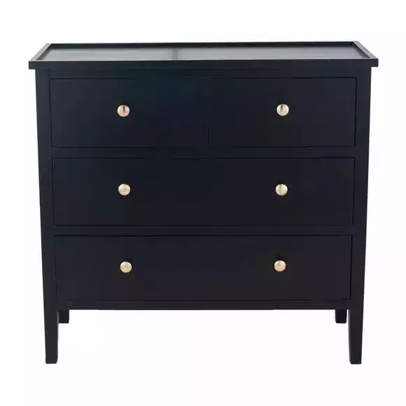 Pacific Lifestyle Pacific Chelmsford 4 Drawer Chest, Black Painted Pine - Image 2