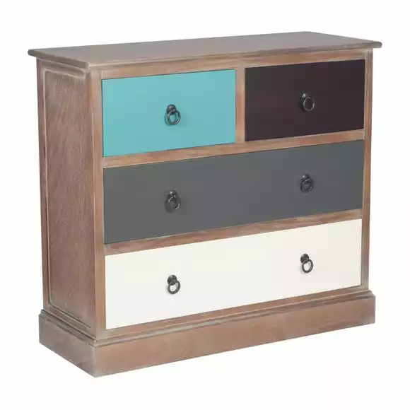 Pacific Lifestyle Pacific Loft 4 Wide Drawer Chest, Pine - Image 3