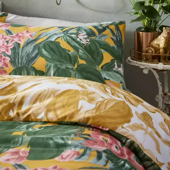 Furn. Medinilla Mustard Duvet Cover & Pillowcase Set - Image 3