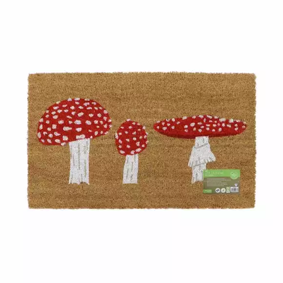 JVL Eco Latex Toadstool Coir Doormat - Image 5