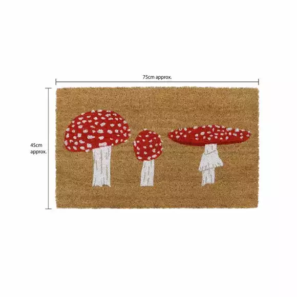 JVL Eco Latex Toadstool Coir Doormat - Image 6