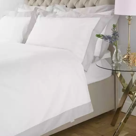 Paoletti Harvard Grey 100% Cotton Duvet Cover & Pillowcase Set - Image 2