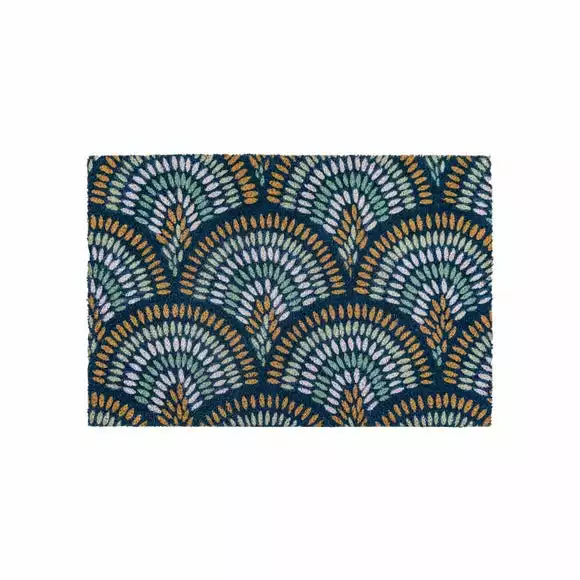 Cedar & Sage Navy Rainbow Coir Doormat - Image 3